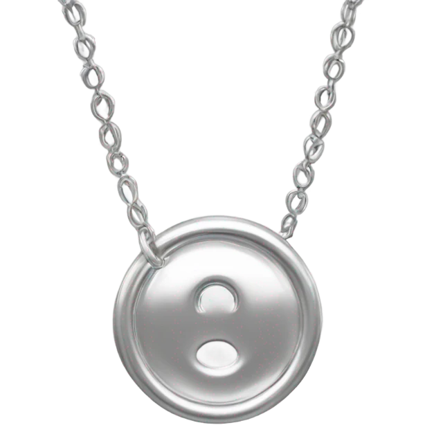 Sliver necklace  emoji