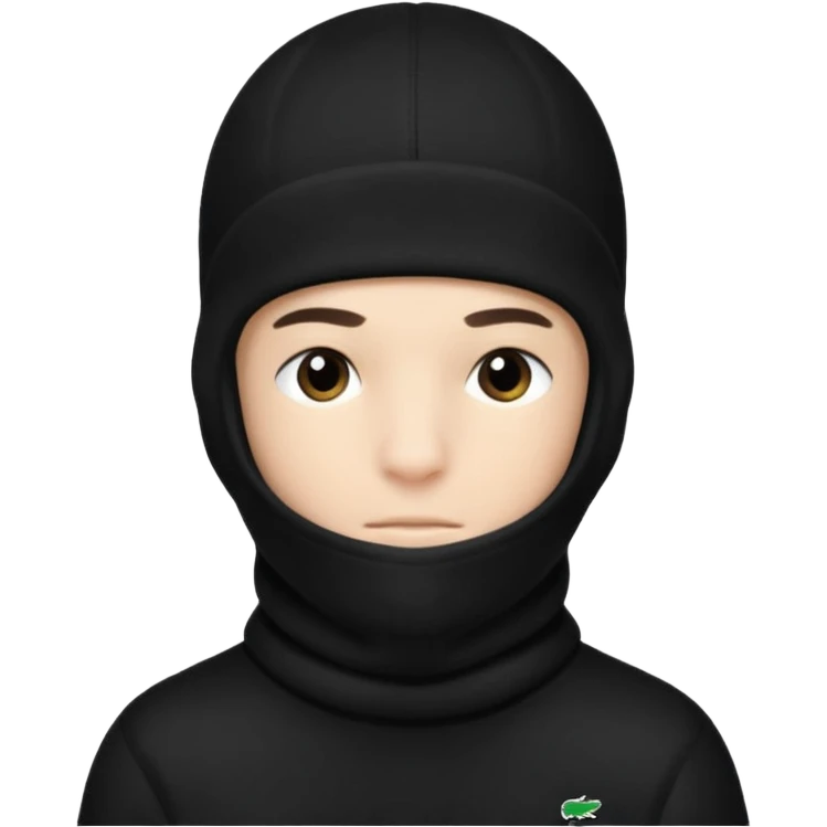  boy lacoste balaclava black lacoste emoji