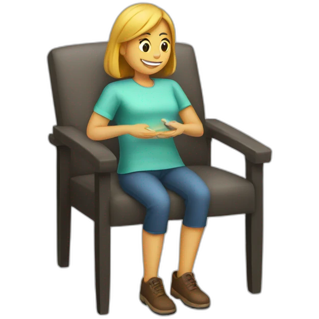 person donating chairs emoji