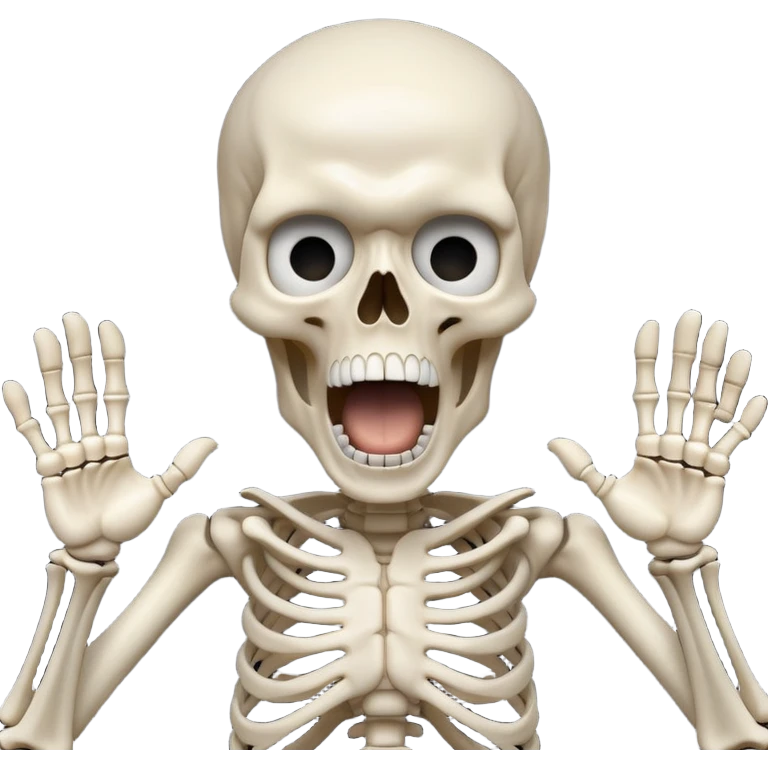 Very White Skeleton Rick Astley screaming, but he’s losing some of the parts of his face, also his face is HEAVILY DISTORTED, he still has his clothes on, but is also missing scraps of that too, also just 1 part of his clothes is a little distorted, and the background is pitch black emoji