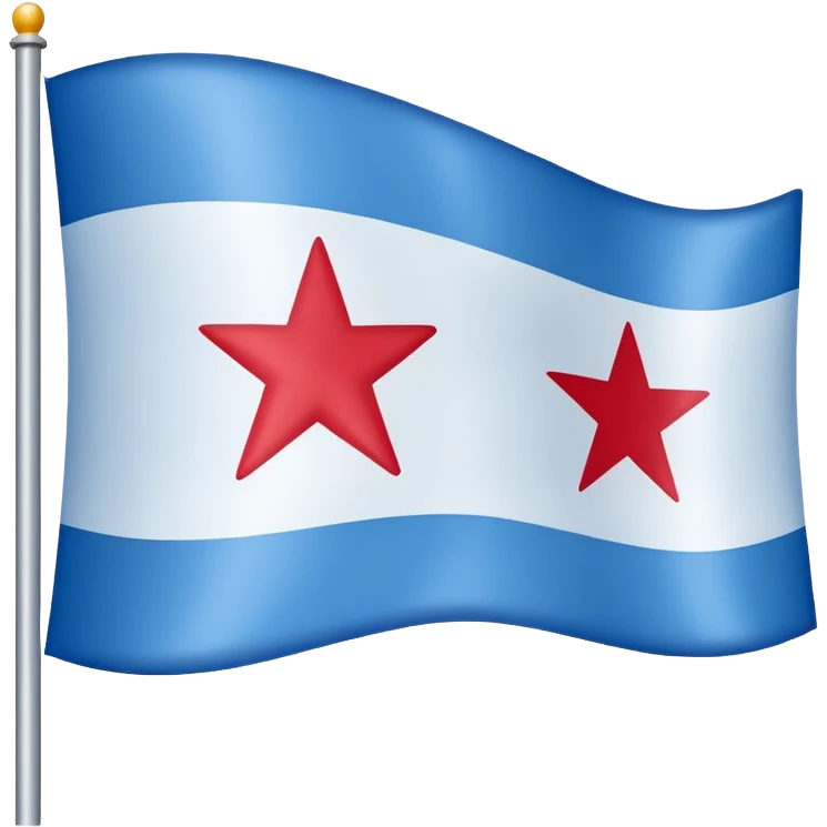 The flag of Chicago  emoji