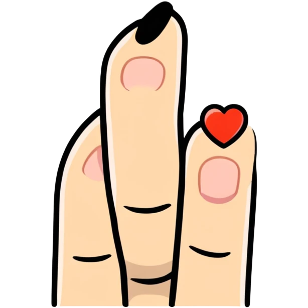 Mensch mit Herz finger emoji