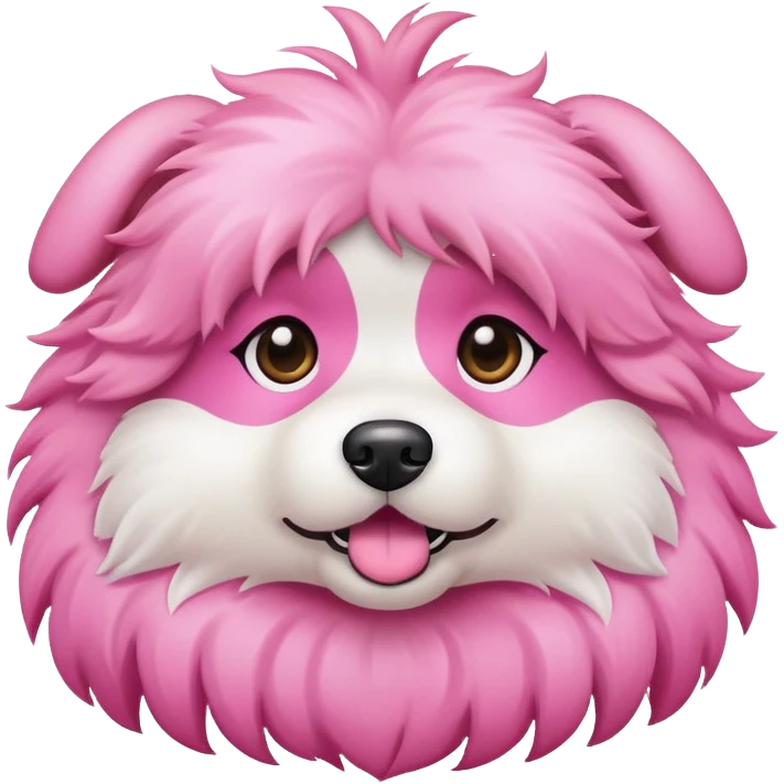 pink dog looking sassy emoji