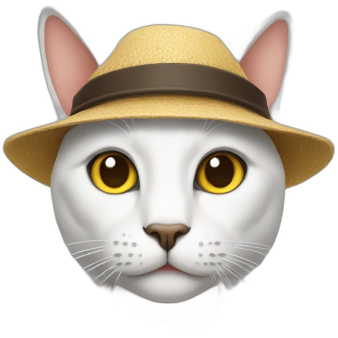 Cat wearing a hat emoji