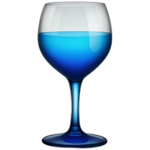 Un verre de vin bleu emoji