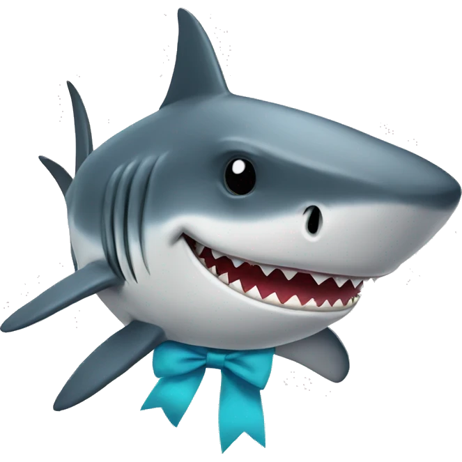 Shark with a bow tie emoji