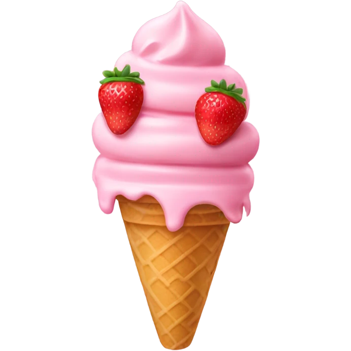 strawberry ice cream emoji