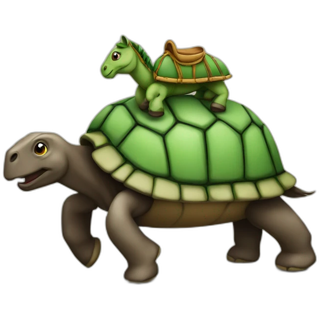 Cheval sur tortue  emoji