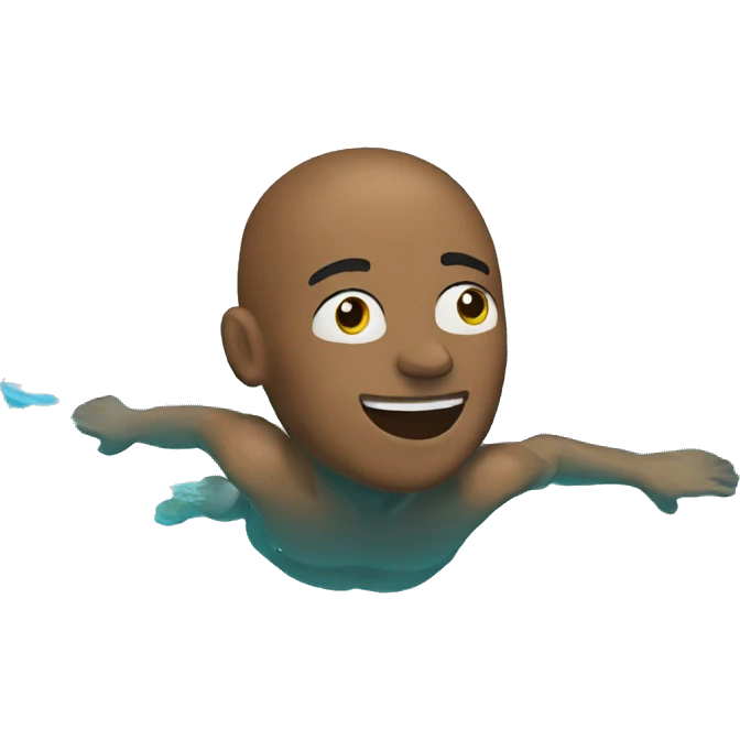 man is swimming in watre emoji