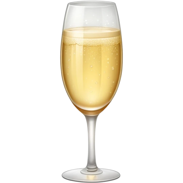 a glass of champagne with sparkling stars emoji