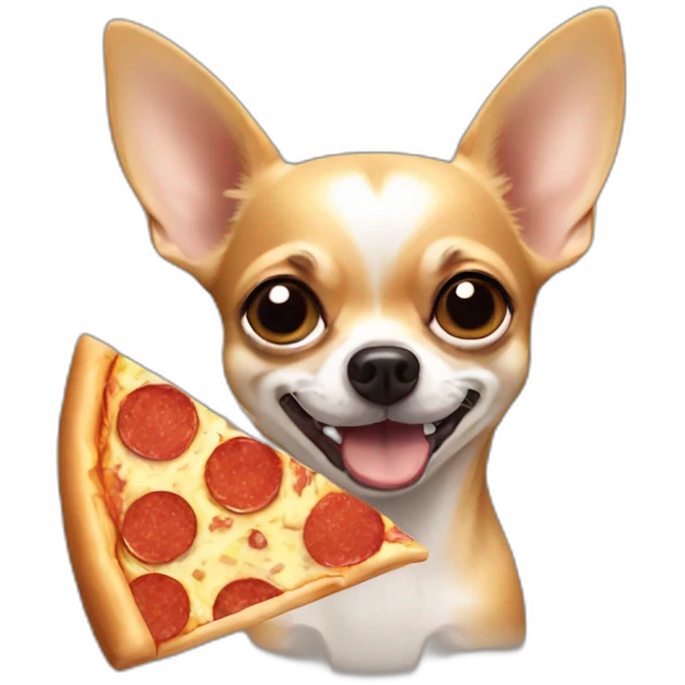 Chihuahua Eating Pizza emoji