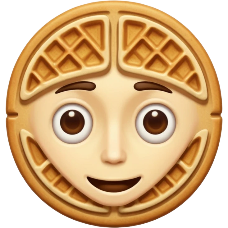 A dude with waffle eyes emoji