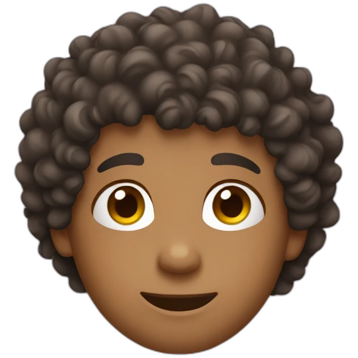 Relaxed curly haired boy emoji