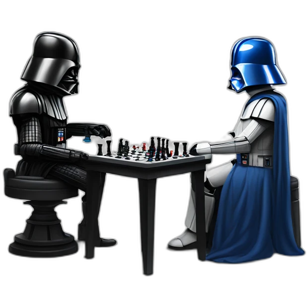 R2D2 playing chess with darth vader emoji