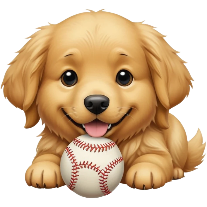 Dog with baseball emoji