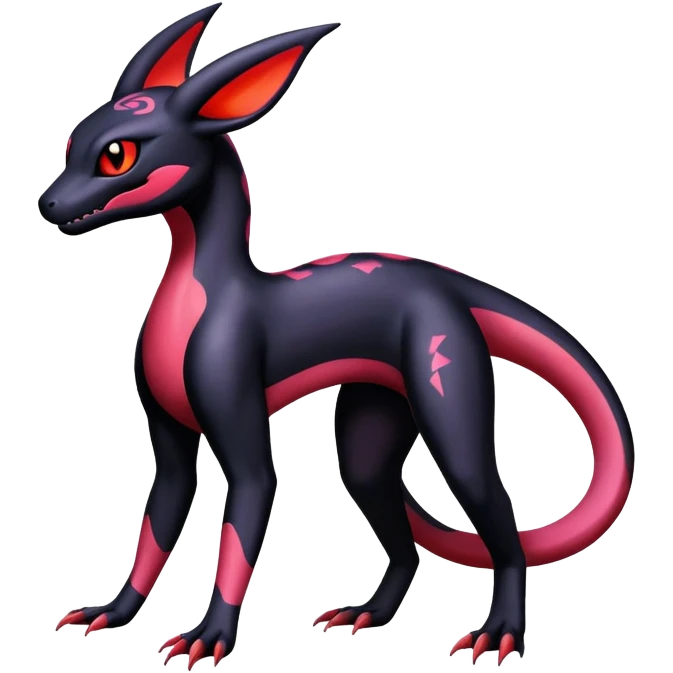 Salazzle-Salandit-Umbreon-Fakémon-hybrid-creature (full body)  emoji