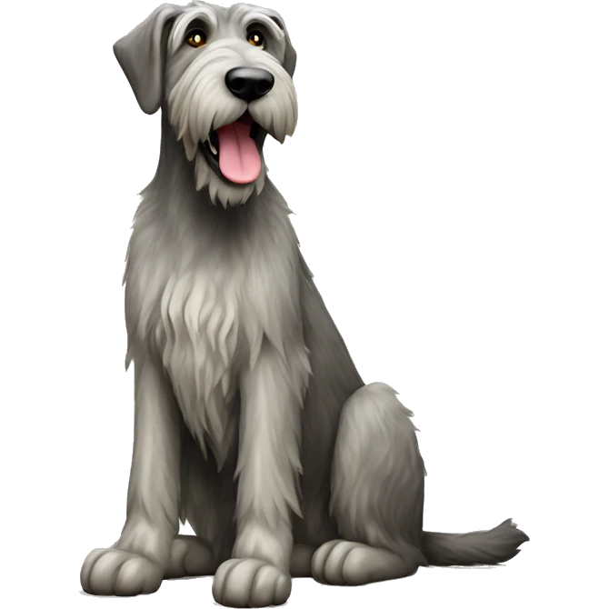 Irish wolfhound sitting emoji