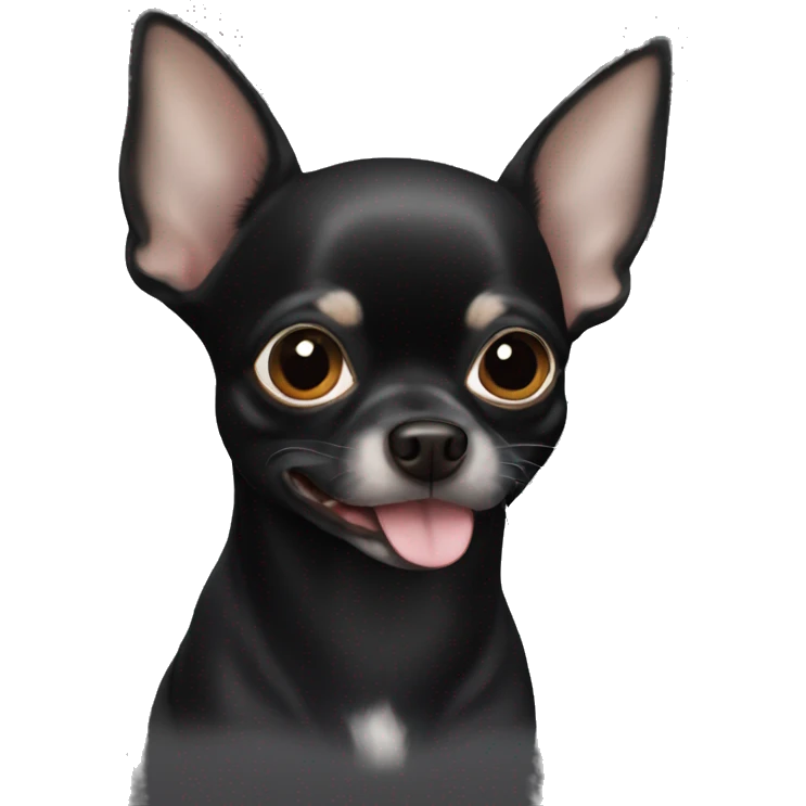 All Black chihuahua emoji