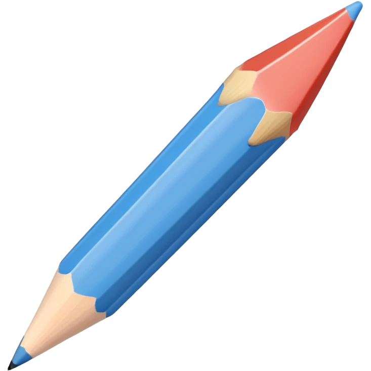 white colored pencil with a sharp tip emoji