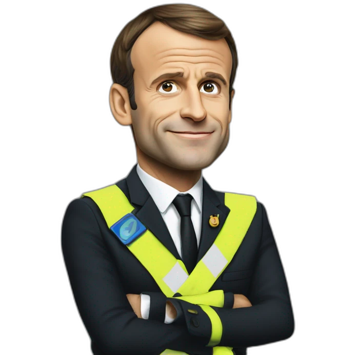 Emmanuel macron supportant les gilets jaunes emoji