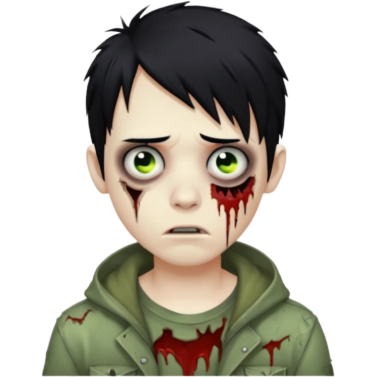 crie um menino zumbi emo emoji
