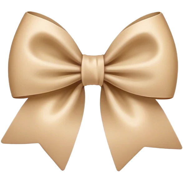 Beige bow emoji