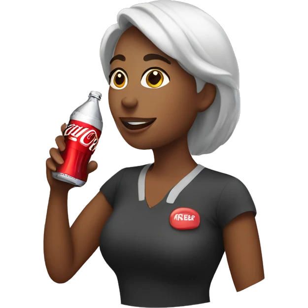 woman drinking diet coke emoji