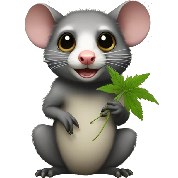 Weed possum emoji