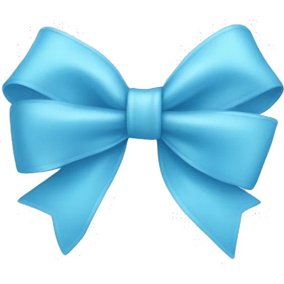 Sky blue bow emoji