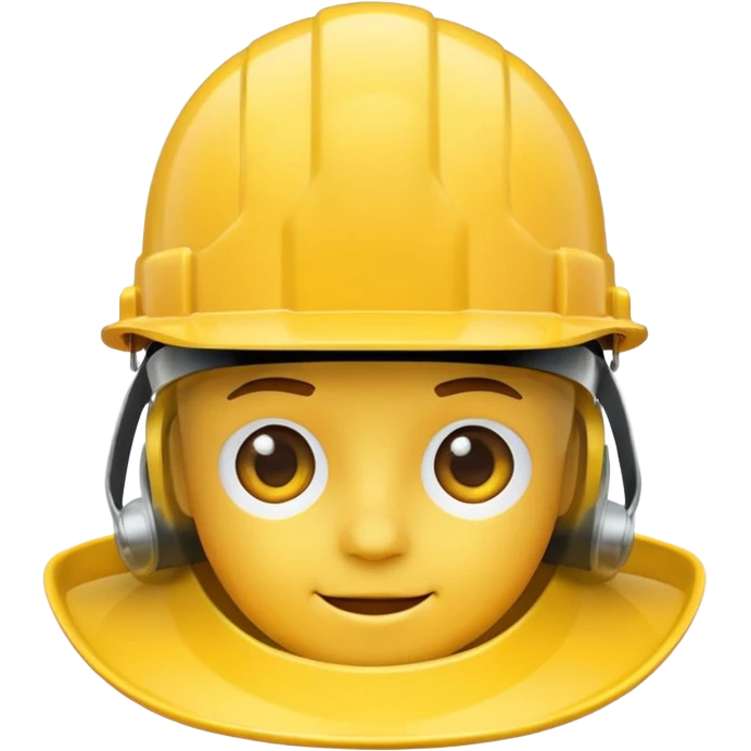 construction hat without guy, front facing transparent emoji
