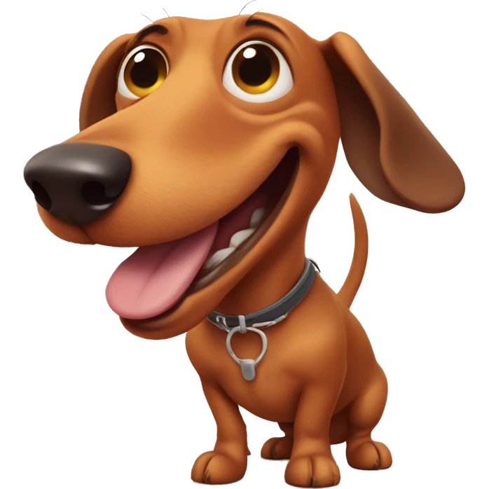 Laughing dachshund  emoji