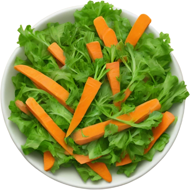 greens and carrot salad emoji