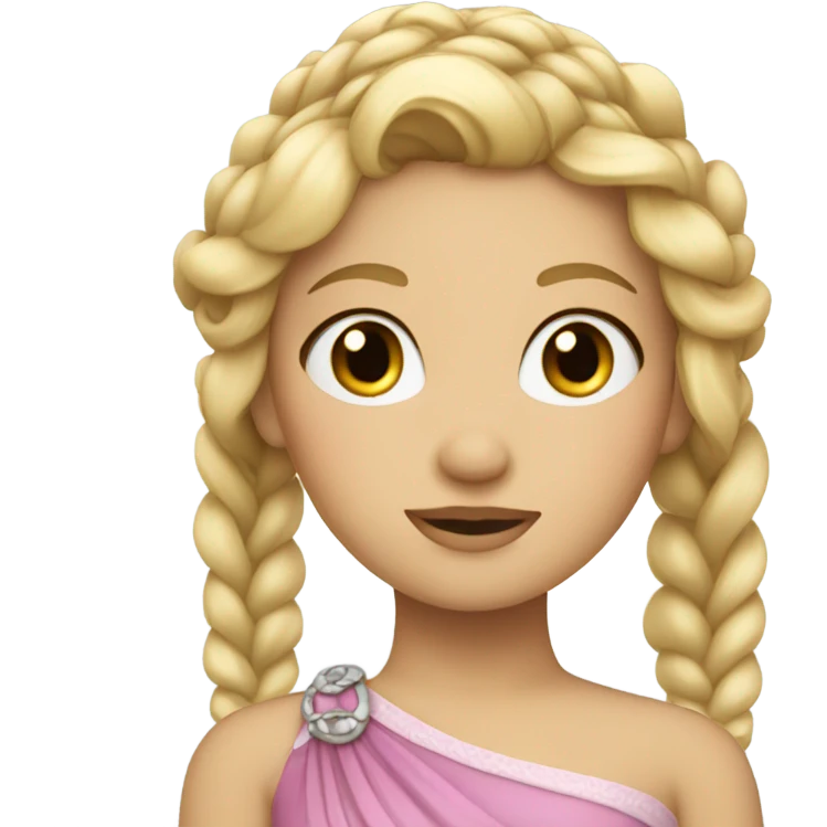 Princess with blonde hair and a braid emoji