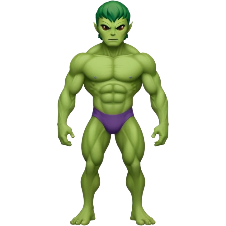 Alien buff as hulk emoji