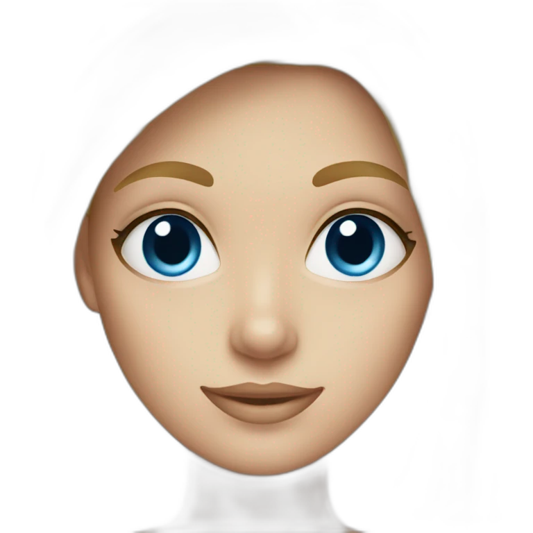blonde girl with blue eyes emoji
