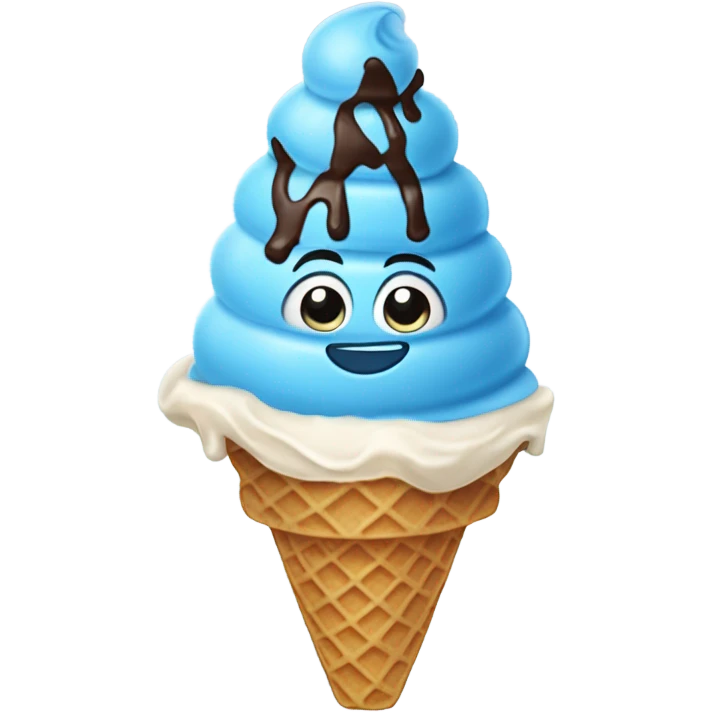 Blue ice cream emoji