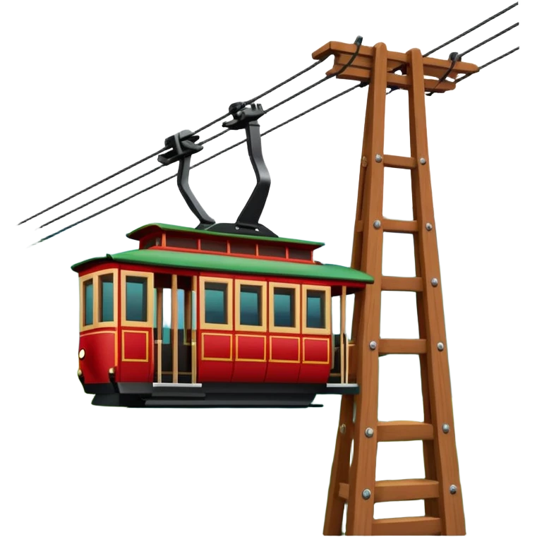 A cable car san francisco style climbing emoji