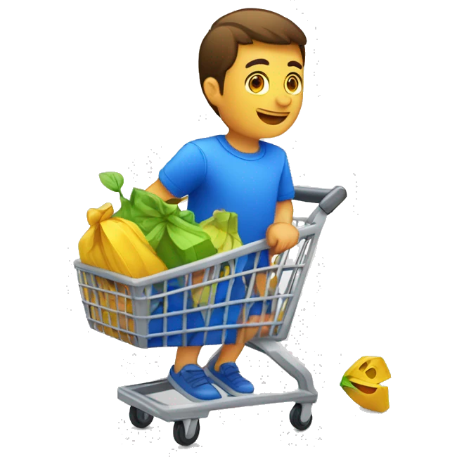 Eu quero com carrinho de compras  emoji