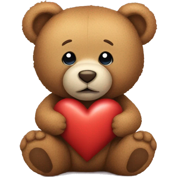 teddy bear with a heart  emoji