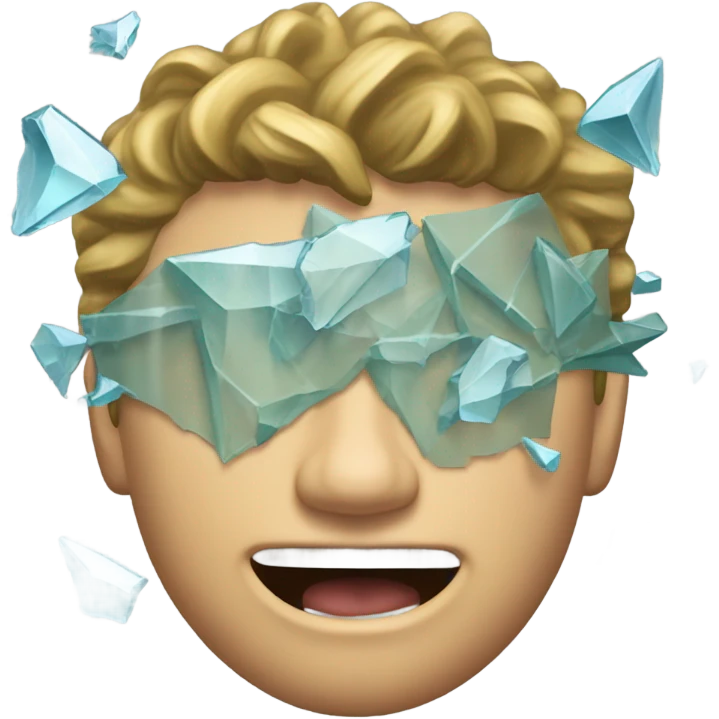 give me a small broken glass emoji like the one in words on baggroom walls emoji