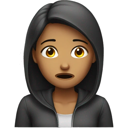 girl stressing emoji