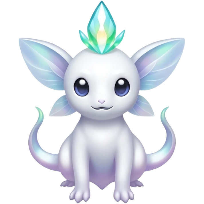  Iridescent white pale light fakemon-creature  emoji