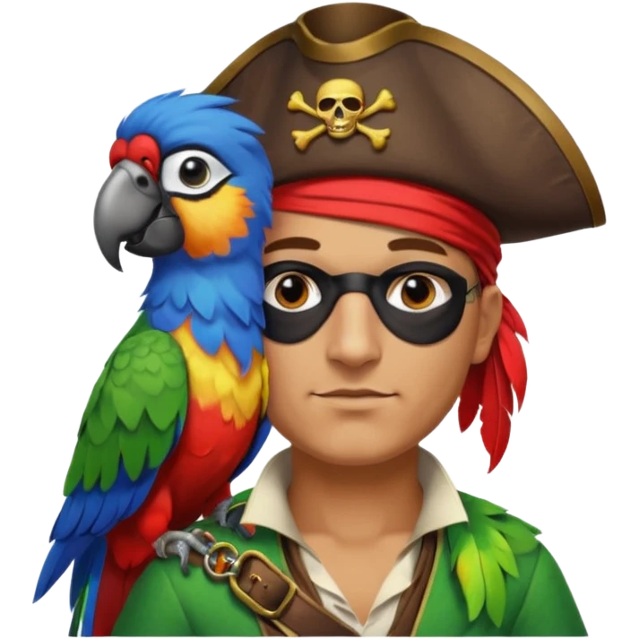 pirate and parrot emoji