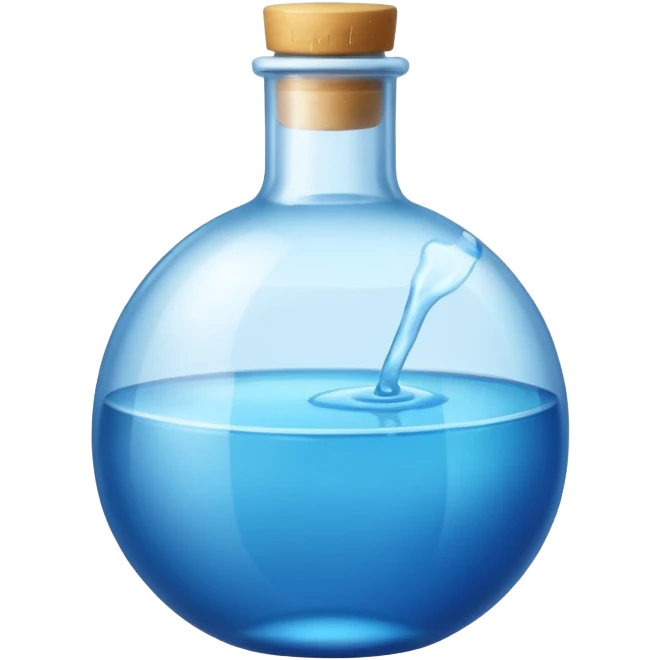 blue drink in a circle bottle  emoji
