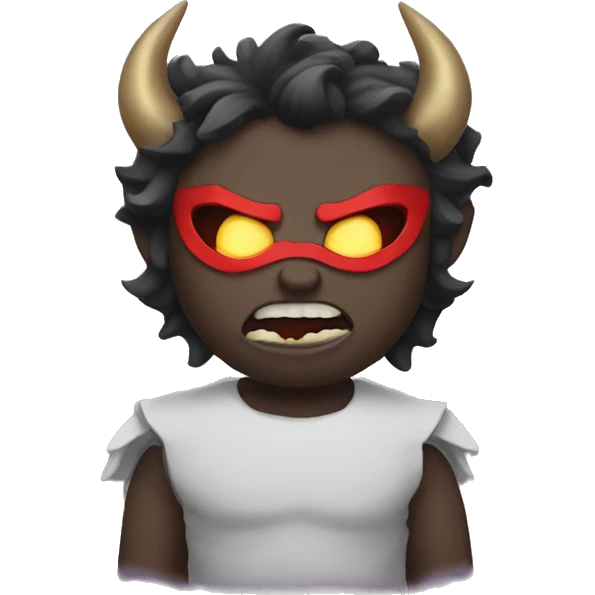 Demon with halo emoji