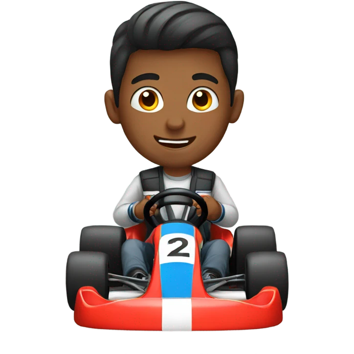 A boy karting emoji