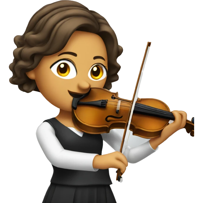violinist playing her violin emoji