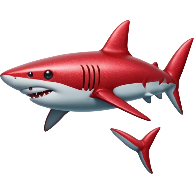 red glitter shark  emoji