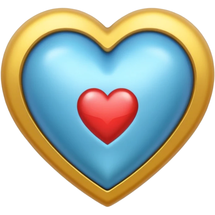 corazon celeste con destellos emoji