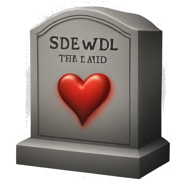 gravestone that says here lies SmokeDevil red emoji